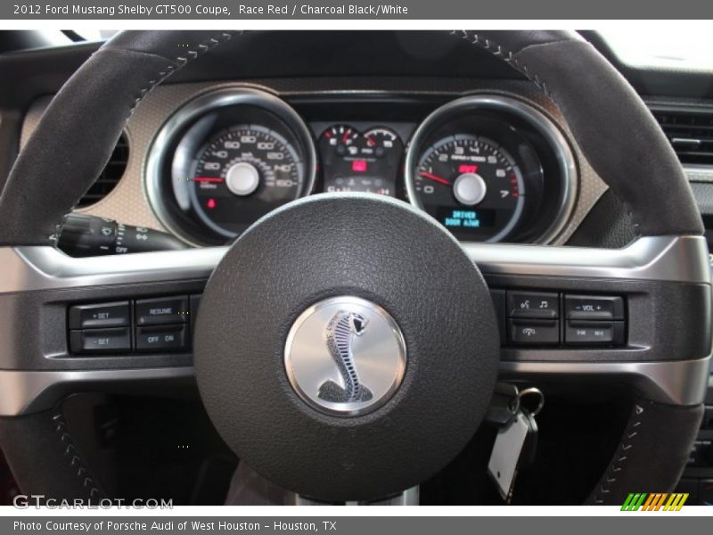 Race Red / Charcoal Black/White 2012 Ford Mustang Shelby GT500 Coupe