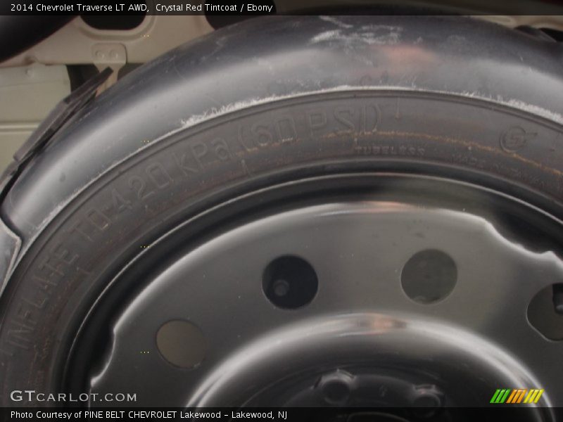 Crystal Red Tintcoat / Ebony 2014 Chevrolet Traverse LT AWD