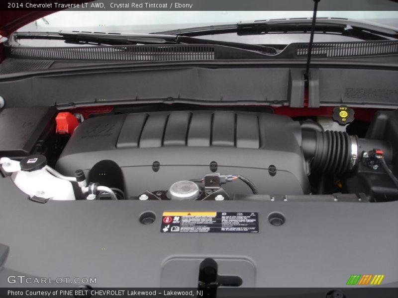 Crystal Red Tintcoat / Ebony 2014 Chevrolet Traverse LT AWD