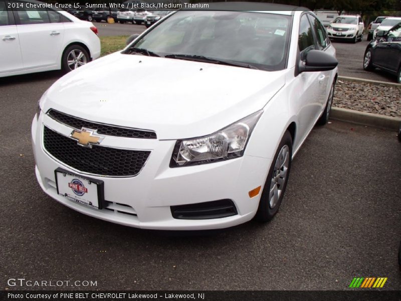 Summit White / Jet Black/Medium Titanium 2014 Chevrolet Cruze LS