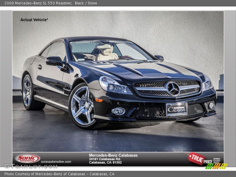 Black / Stone 2009 Mercedes-Benz SL 550 Roadster