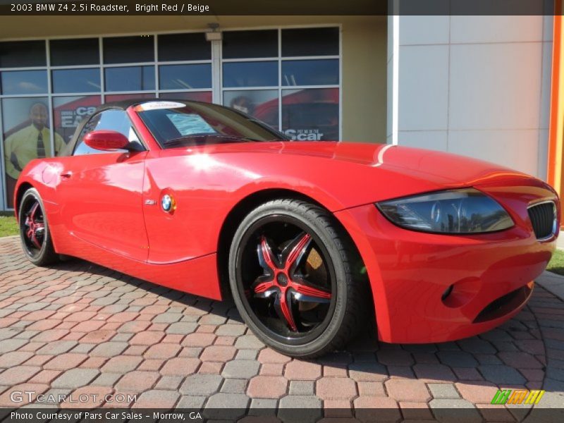 Bright Red / Beige 2003 BMW Z4 2.5i Roadster