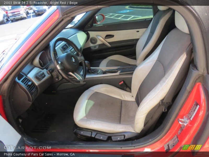 Bright Red / Beige 2003 BMW Z4 2.5i Roadster
