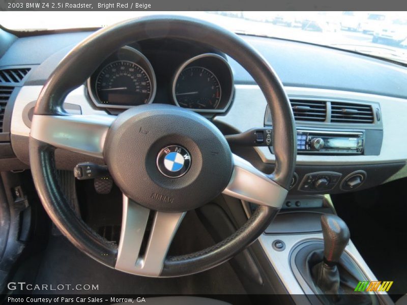 Bright Red / Beige 2003 BMW Z4 2.5i Roadster