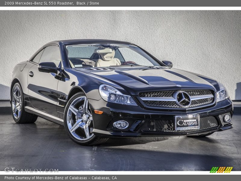 Black / Stone 2009 Mercedes-Benz SL 550 Roadster