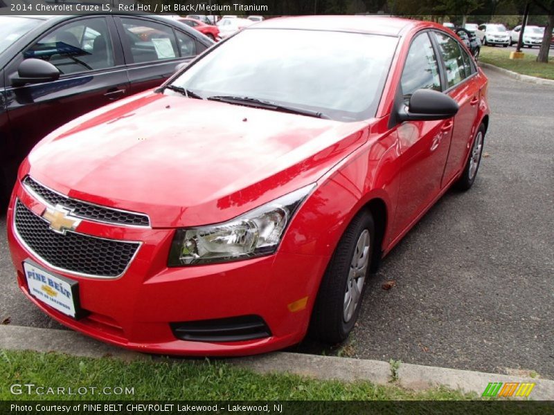 Red Hot / Jet Black/Medium Titanium 2014 Chevrolet Cruze LS