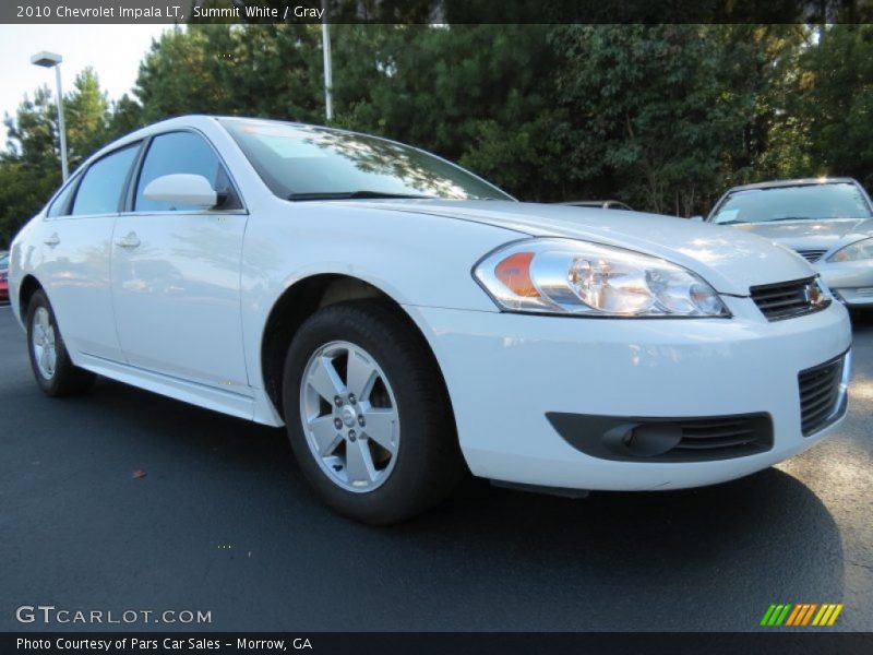 Summit White / Gray 2010 Chevrolet Impala LT