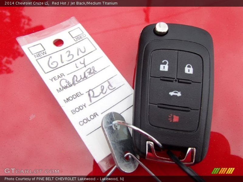 Red Hot / Jet Black/Medium Titanium 2014 Chevrolet Cruze LS