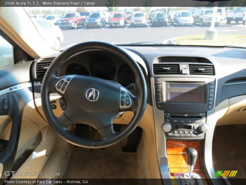 White Diamond Pearl / Camel 2006 Acura TL 3.2
