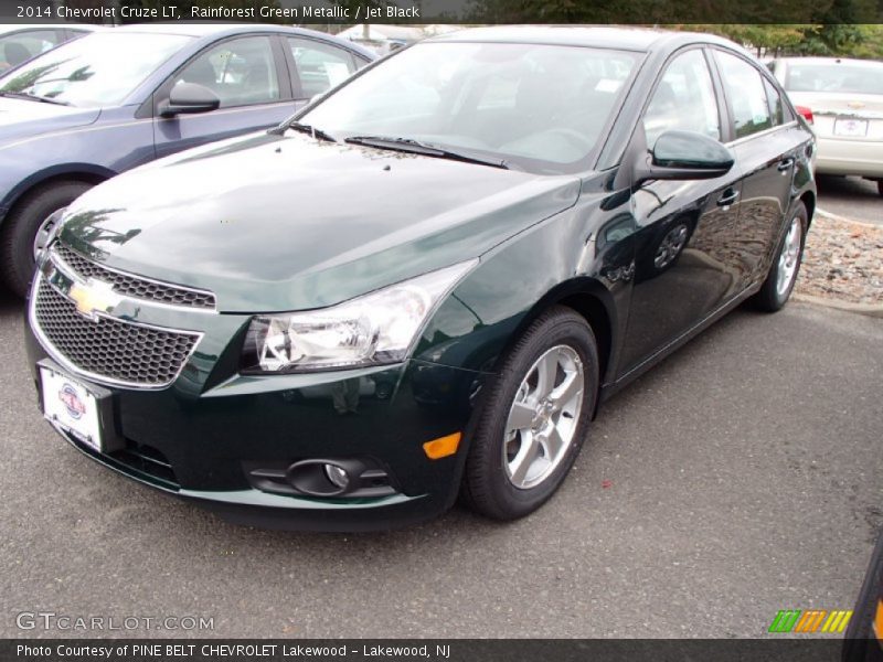 Rainforest Green Metallic / Jet Black 2014 Chevrolet Cruze LT