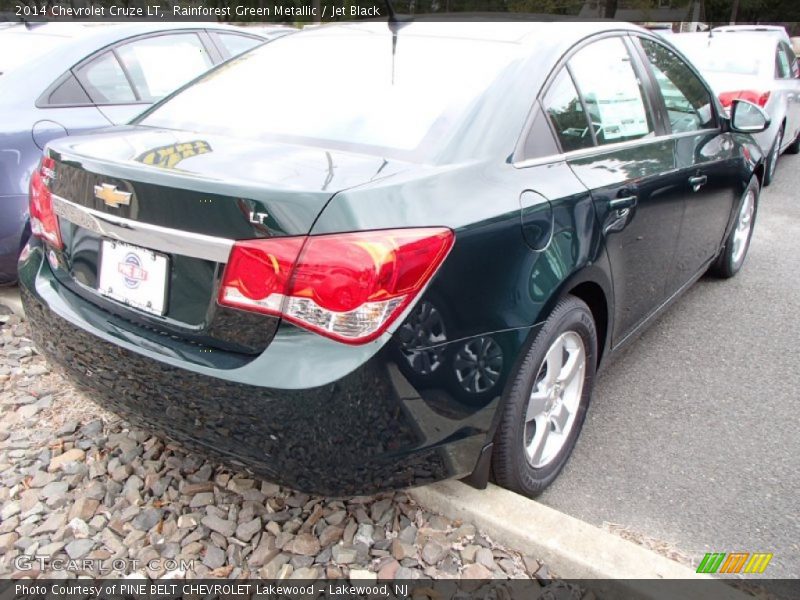 Rainforest Green Metallic / Jet Black 2014 Chevrolet Cruze LT
