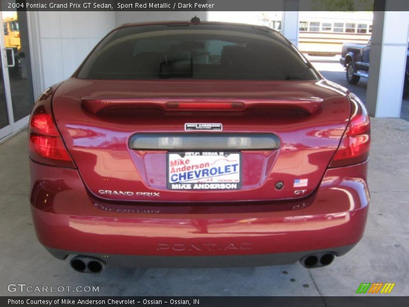 Sport Red Metallic / Dark Pewter 2004 Pontiac Grand Prix GT Sedan