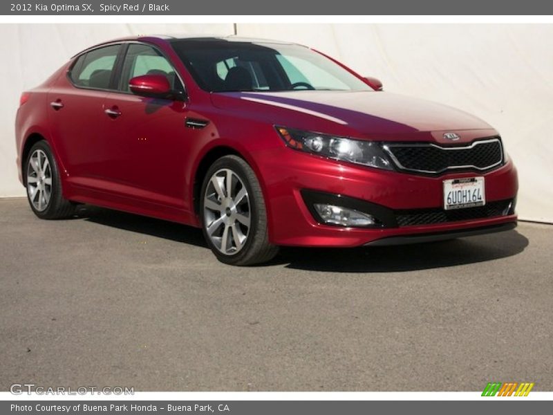 Spicy Red / Black 2012 Kia Optima SX