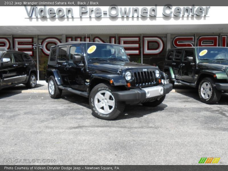 Black / Black 2012 Jeep Wrangler Unlimited Sahara 4x4