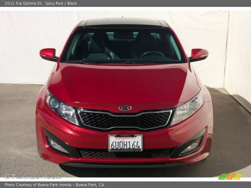 Spicy Red / Black 2012 Kia Optima SX