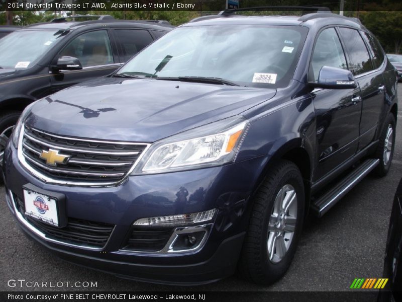 Atlantis Blue Metallic / Ebony 2014 Chevrolet Traverse LT AWD