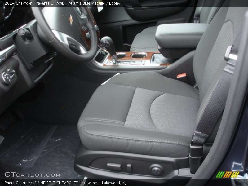 Atlantis Blue Metallic / Ebony 2014 Chevrolet Traverse LT AWD