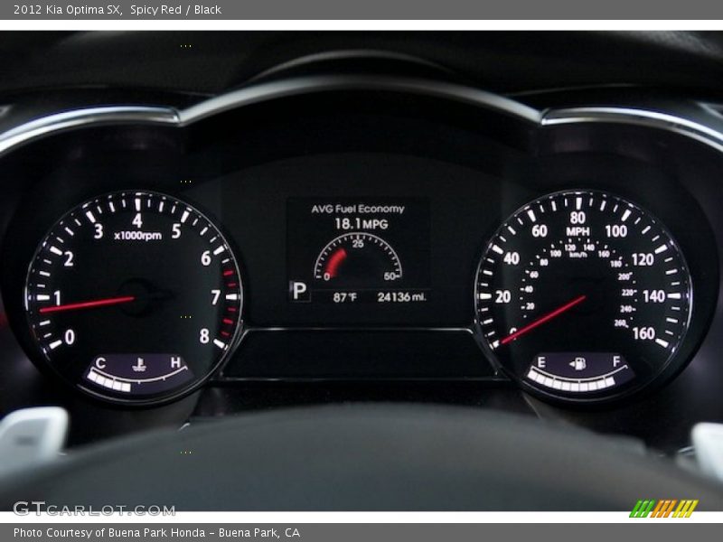 Spicy Red / Black 2012 Kia Optima SX