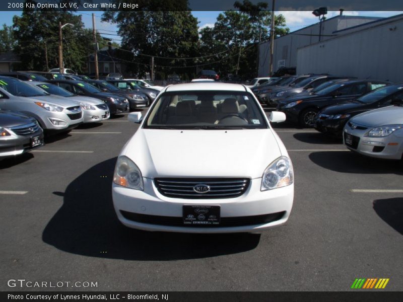 Clear White / Beige 2008 Kia Optima LX V6