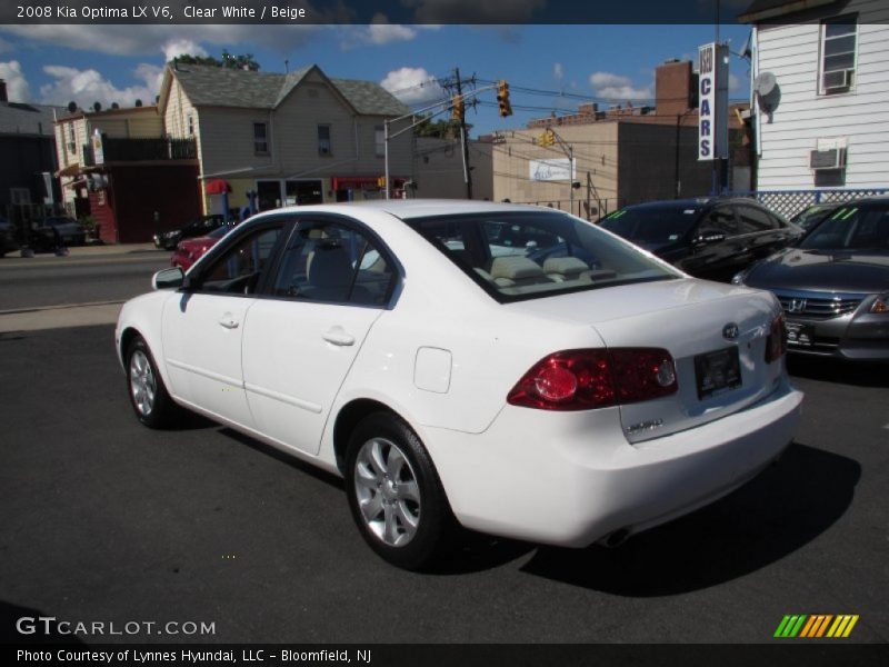 Clear White / Beige 2008 Kia Optima LX V6