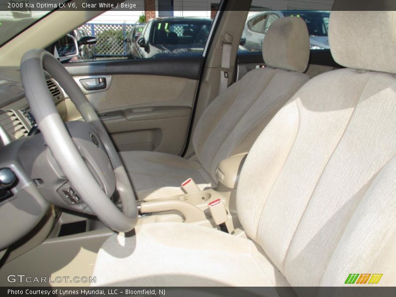 Clear White / Beige 2008 Kia Optima LX V6