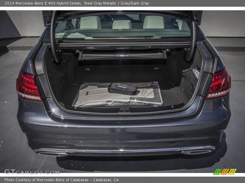 Steel Gray Metallic / Gray/Dark Gray 2014 Mercedes-Benz E 400 Hybrid Sedan