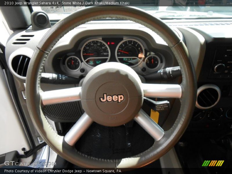 Stone White / Dark Khaki/Medium Khaki 2010 Jeep Wrangler Sahara 4x4