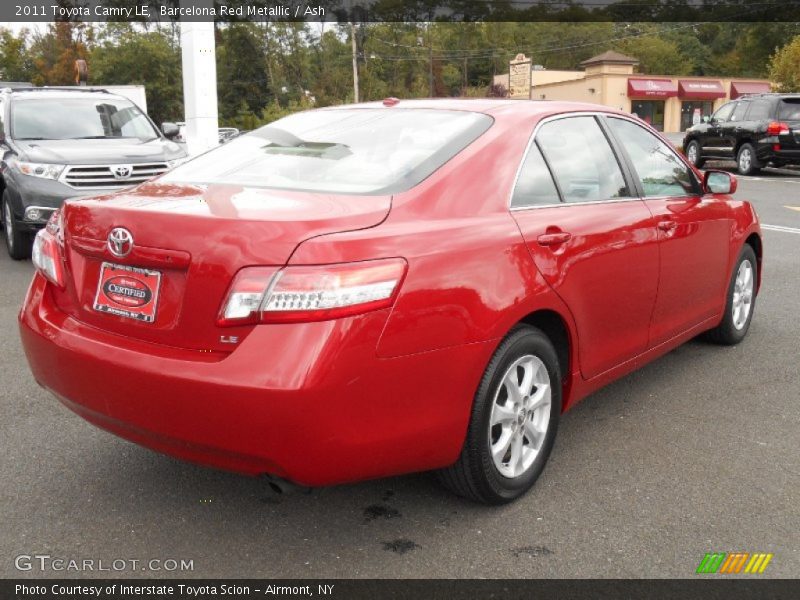 Barcelona Red Metallic / Ash 2011 Toyota Camry LE