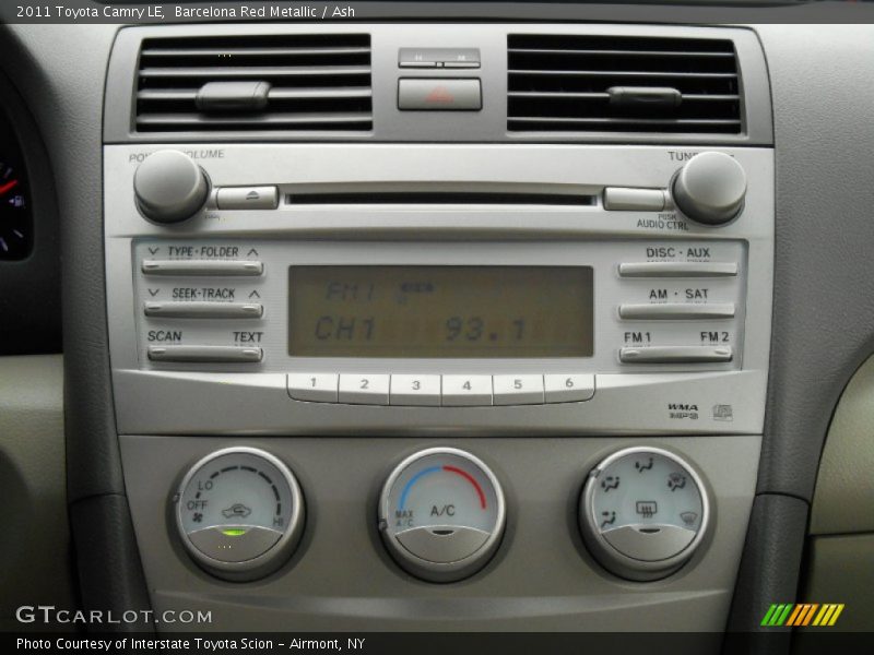 Barcelona Red Metallic / Ash 2011 Toyota Camry LE