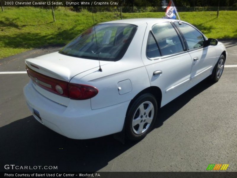 Olympic White / Graphite Gray 2003 Chevrolet Cavalier LS Sedan