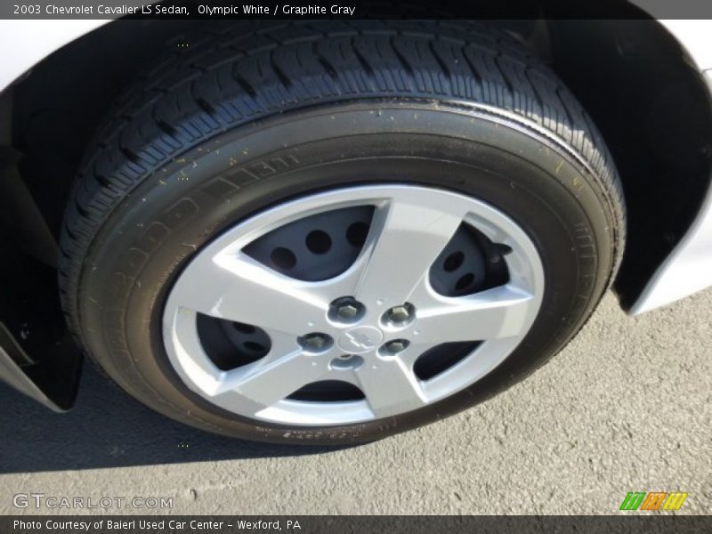 Olympic White / Graphite Gray 2003 Chevrolet Cavalier LS Sedan