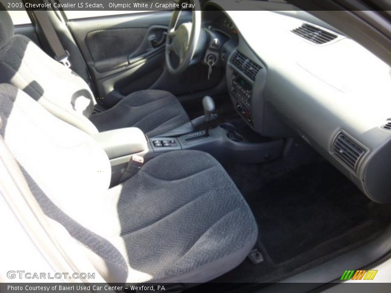 Olympic White / Graphite Gray 2003 Chevrolet Cavalier LS Sedan
