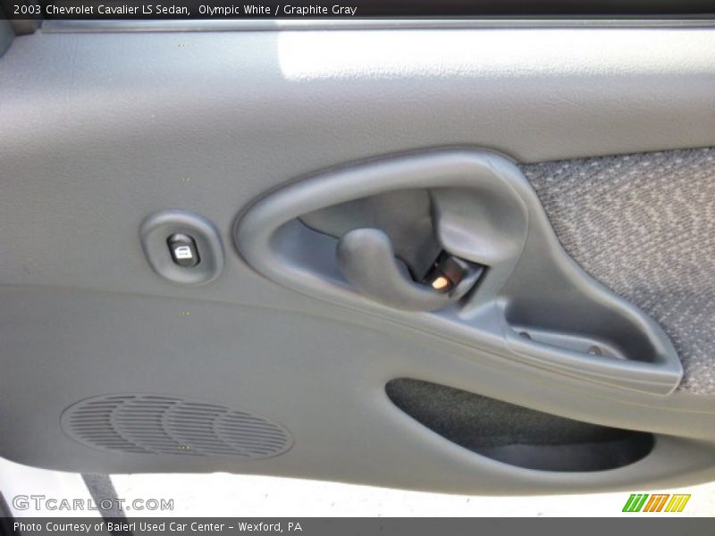 Olympic White / Graphite Gray 2003 Chevrolet Cavalier LS Sedan