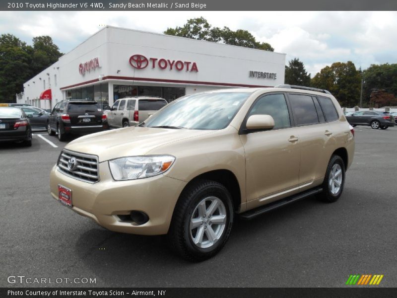 Sandy Beach Metallic / Sand Beige 2010 Toyota Highlander V6 4WD