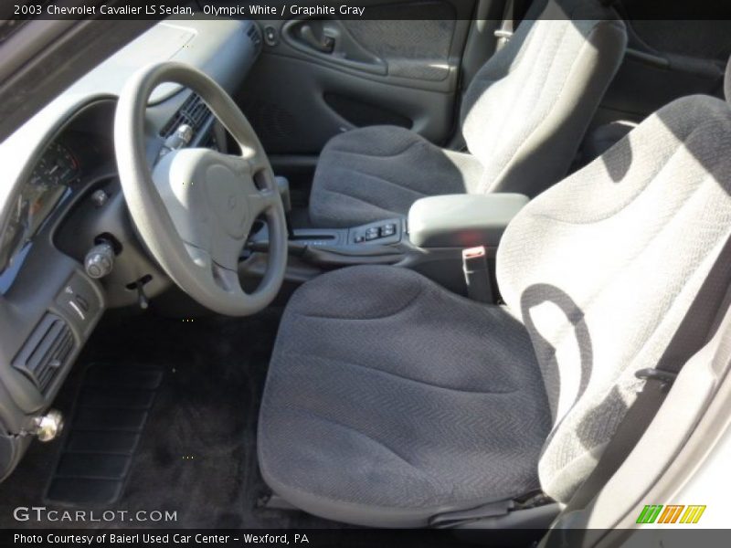 Olympic White / Graphite Gray 2003 Chevrolet Cavalier LS Sedan