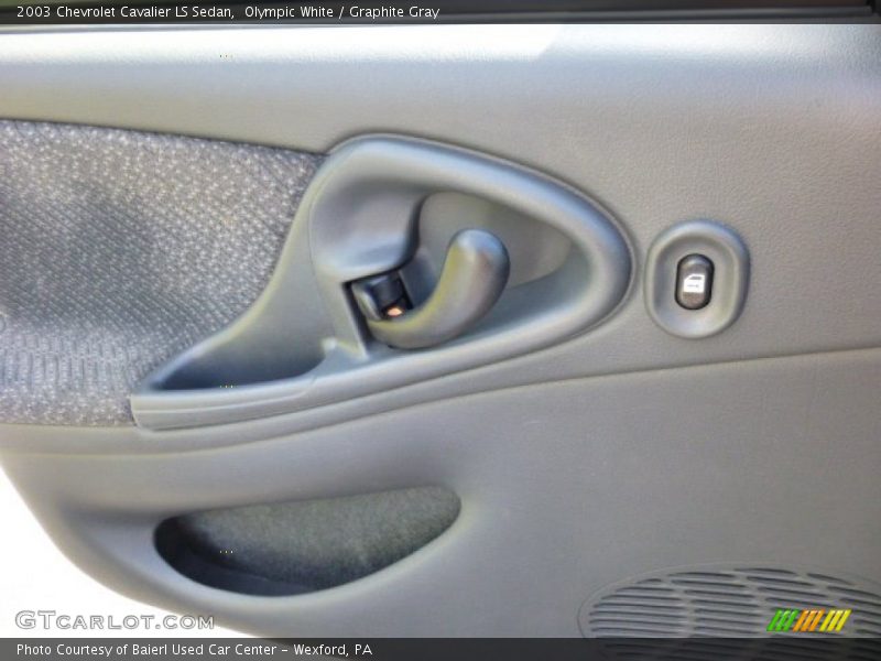 Olympic White / Graphite Gray 2003 Chevrolet Cavalier LS Sedan