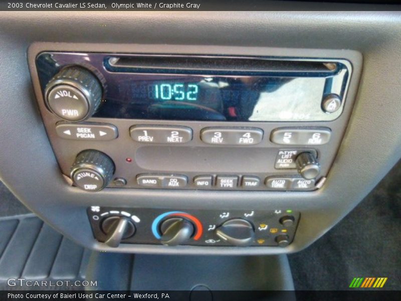 Olympic White / Graphite Gray 2003 Chevrolet Cavalier LS Sedan