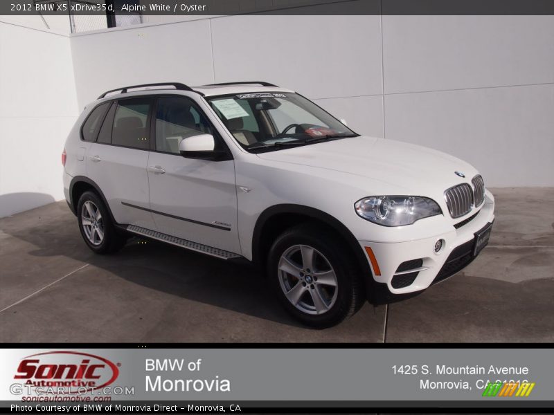 Alpine White / Oyster 2012 BMW X5 xDrive35d