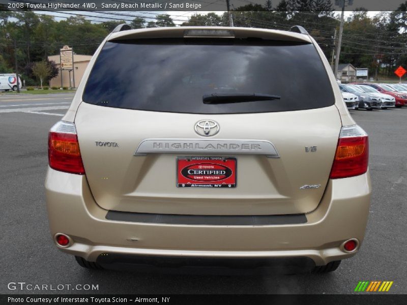 Sandy Beach Metallic / Sand Beige 2008 Toyota Highlander 4WD