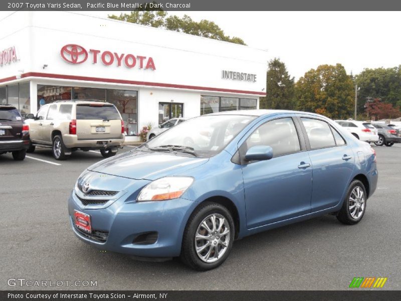 Pacific Blue Metallic / Dark Charcoal 2007 Toyota Yaris Sedan