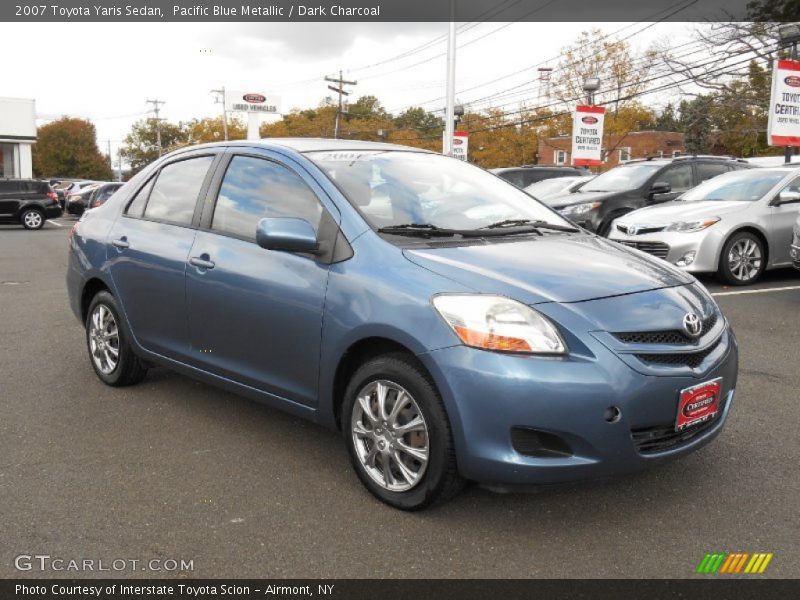 Pacific Blue Metallic / Dark Charcoal 2007 Toyota Yaris Sedan