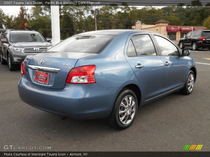 Pacific Blue Metallic / Dark Charcoal 2007 Toyota Yaris Sedan
