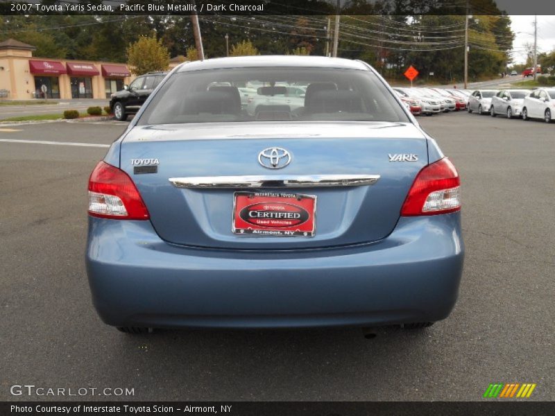 Pacific Blue Metallic / Dark Charcoal 2007 Toyota Yaris Sedan