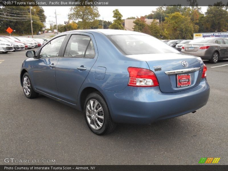 Pacific Blue Metallic / Dark Charcoal 2007 Toyota Yaris Sedan