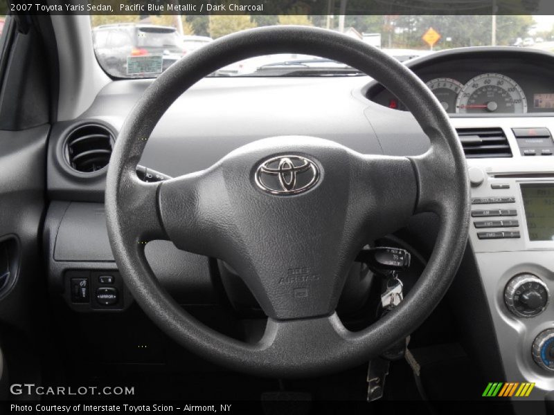 Pacific Blue Metallic / Dark Charcoal 2007 Toyota Yaris Sedan