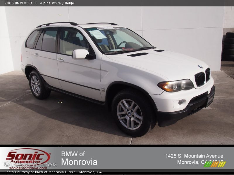 Alpine White / Beige 2006 BMW X5 3.0i