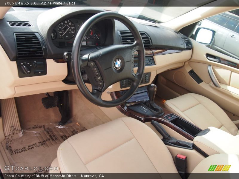 Alpine White / Beige 2006 BMW X5 3.0i