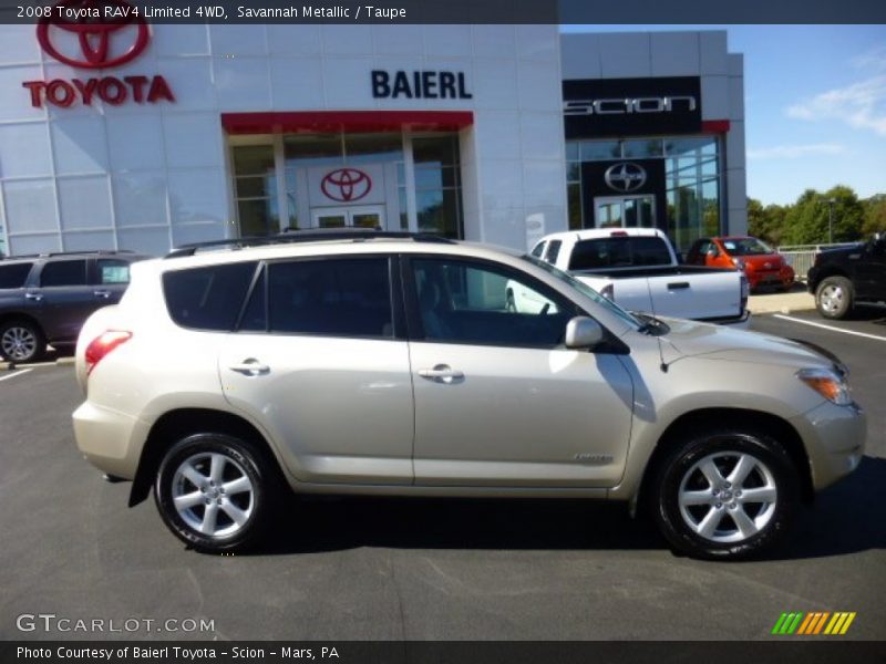 Savannah Metallic / Taupe 2008 Toyota RAV4 Limited 4WD