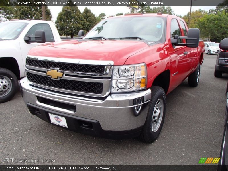 Victory Red / Dark Titanium 2013 Chevrolet Silverado 2500HD Work Truck Extended Cab 4x4
