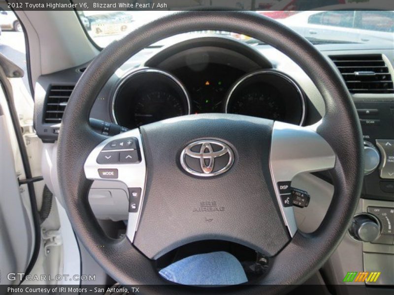 Blizzard White Pearl / Ash 2012 Toyota Highlander V6